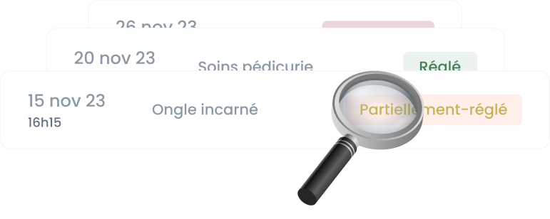ne ratez aucun oubli de règlement de consultation de pédicurie podologie avec Futto